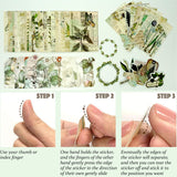 200 Pcs Vintage Ephemera Bundle Junk Journal Kit Scrapbook Supplies Paper Sticker Material Pack Scrapbooking Kit for Art Journaling Bullet Journals Planners Collage Decoupage Crafter Gifts(Greenery) Teniinet