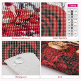 MXJSUA DIY 5D Diamond Painting Kits for Adults, Flower Fairy Diamond Art Painting Full Drill Crystal Rhinestone Embroidery Craft Kits for Home Wall Decor Gifts, 12x16inch MXJSUA