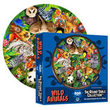 A Broader View Wild Animals Round Table Puzzle - 500 Pieces, Jigsaw Puzzles For Adults & Kids, Suitable For Groups Of 2 Or More, Everyone Gets The Best Seat At The Table, Incl. 12x12” Poster A Broader View