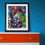 Dimensions PaintWorks Marvel Avengers Paint by Numbers for Adults and Kids, Finished Project 16" x 20", Multicolor 21 Piece Dimensions