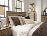 Signature Design by Ashley Trinell Rustic Panel Headboard, King/California, Warm Brown Signature Design by Ashley