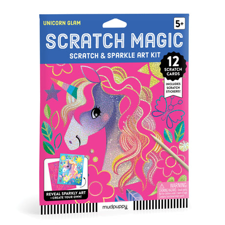 Mudpuppy Unicorn Magic - Scratch & Sparkle Art Activity Kit Featuring Fun Illustrations of Unicorns for Children Ages 5 and Up Mudpuppy