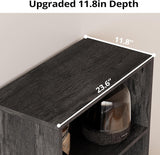 IRONCK Industrial Bookshelves and Bookcases with Doors 11.8 in Depth Set of 2 Floor Standing 5 Shelf Display Storage Shelves Bookcase Home Decor Furniture for Home, Office, Living Room, Bedroom IRONCK