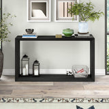 Henn&Hart Osmond Console Table, 55" Wide,Grey,Black Henn&Hart