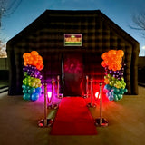 Large Black Inflatable Nightclub 20X16.5X12Ft Disco Cube Gazebo Event House with Logo Area Portable Inflatable Party Tent for Birthday, School Events, Backyard Party, Rental Business OZIS