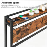 HOOBRO Headboard Queen Size, Headboard with 2 Outlets and 4 USB Ports, Adjustable Height, Storage Rack, Sturdy and Stable, Easy Assembly, Rustic Brown and Black HOOBRO