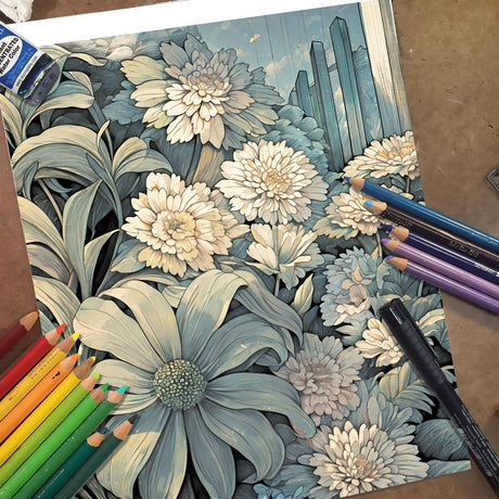 ADEVIAN Coloring Books for Adult Coloring Book for Women Spiral Bound Page One Sided Design Gifts Arts and Crafts for Women to Relax, Anxiety and Depression 30 Colorful Coloring Pages of DREAM GARDEN ADEVIAN