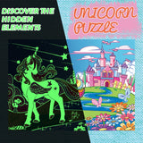 Glow in The Dark 100 Piece Unicorn Puzzle with Paint for Kids, Jigsaw Puzzle Toys for Girls&Boys, Unicorn Birthday Gift for Girls Toodler Age 5 6 7 8 Wings Giant