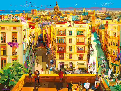 Ravensburger Dining in Valencia 1500 Piece Jigsaw Puzzle for Adults - 17192 - Every Piece is Unique, Softclick Technology Means Pieces Fit Together Perfectly