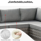 HOOOWOOO 12 Piece Modular Patio Outdoor Sectional Furniture Sofa Set,Wicker Conversation Set,Out Door Couch Set with Wide Arm for Outside All Weather(Dark Grey) HOOOWOOO