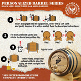 Personalized 10 Liter Oak Wine Barrel (2.5 gallon) with Stand, Bung, and Spigot | Small Wine Barrels for Home Aging | Engraved Custom Wine Barrel THOUSAND OAKS BARREL