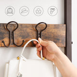 VASAGLE Coat Rack, 3-in-1 Hall Tree, Entryway Shoe Bench Coat Stand, Storage Shelves Accent Furniture Steel Frame Large Size, Industrial, Rustic Brown and Bronze UHSR45AX VASAGLE