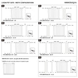 NMN Designs Logan Dog Gate - Indoor Pet Barrier and Wooden Dog Gate with Walk Through Swinging Door - Pressure Mounted for Walls and Stairs - Puppy Gates for The House - Expandable 29.5" to 51.5" NMN Designs
