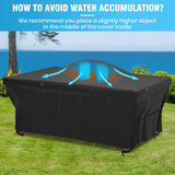Velway Patio Furniture Cover Outdoor, Waterproof Rectangular Patio Table Chair Sofa Set Cover, 95”Lx64”Wx39”H, All Weather Oxford Tear-Resistant Material with Zipper Carrying Bag Windproof Buckles Velway
