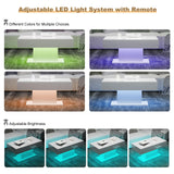 Led Coffee Table Living Room White Coffee Table Mesas De Centro Para Salas Modernas Nesting Coffee Table Modern Coffee Table for Living Room Sliding Center Table (White) HedoAjim