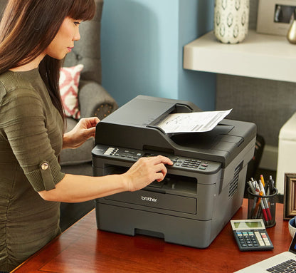 Brother MFC-L2690DW Monochrome Laser All-in-One Printer, Print Scan Copy Fax, Auto 2-Sided Printing, Wireless Connectivity, 26ppm, 250-sheet, Compatible with Alexa, Bundle with JAWFOAL Printer Cable