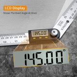 Neoteck 12 inch/30cm Stainless Steel Digital Angle Finder Protractor Ruler with Data Holding Function for Woodworking Construction Repairing Neoteck