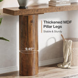 Tribesigns 63" Farmhouse Entryway Console Table, Narrow Long Sofa Table Behind Couch for Living Room, Hallway, Entrance, Foyer Tribesigns