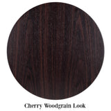 Lavish Home End Tables Set of 2 - Nesting Tables with Removable Wood Tops and Metal Basket Bases for Blanket Storage - Round Side Furniture for Living Room, Bedroom, or Home Office (Cherry/Black) Lavish Home