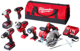 Milwaukee 2695-25CX M18 18-Volt Lithium-Ion Cordless Combo Tool Kit (5-Tool) Milwaukee