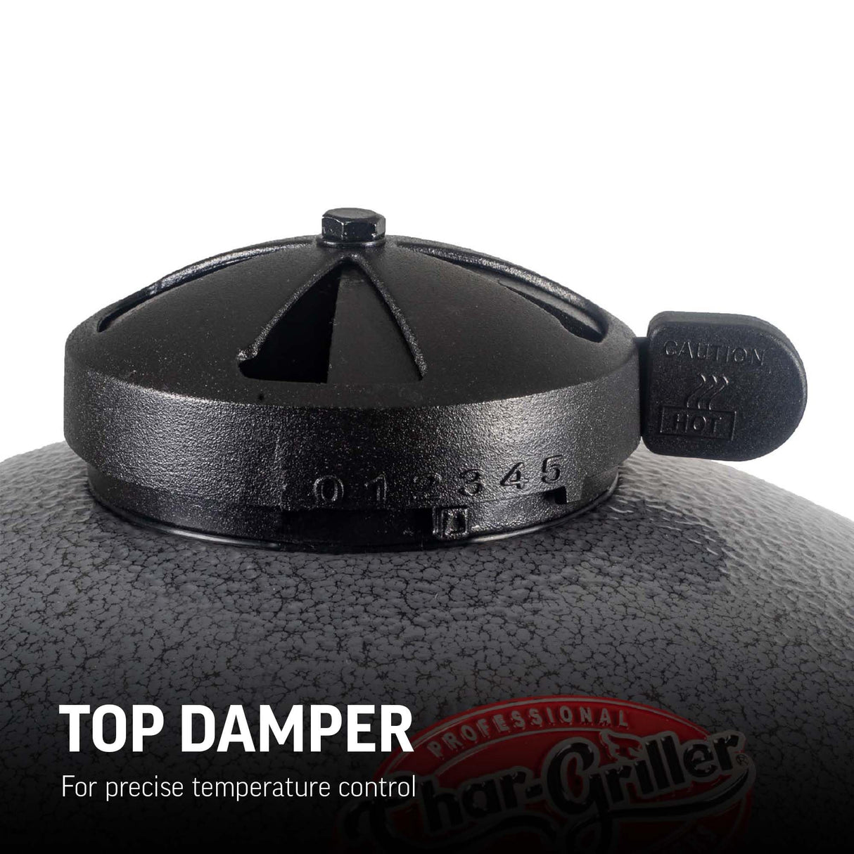 Char-Griller® AKORN® Jr. Portable Kamado Charcoal Grill and Smoker with Cast Iron Grates and Locking Lid with 155 Cooking Square Inches in Ash, Model E86714 Char-Griller