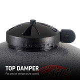 Char-Griller® AKORN® Jr. Portable Kamado Charcoal Grill and Smoker with Cast Iron Grates and Locking Lid with 155 Cooking Square Inches in Ash, Model E86714 Char-Griller