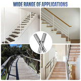 Yaocom 50 Pack 316 Stainless Steel 1/8" Invisible Cable Railing Kit Invisible Terminal Toggle Anchor Angle Stainless Steel Adjustable Cable Railing for Metal Railing Corner Post and Wall Post Yaocom