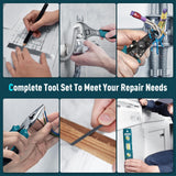 Sundpey 379-PCs Home Tool Kit - Portable Complete Household and Auto Repair Tool Set - Hand General Basic Tool Box Storage Case with Drawer - Full Basic Toolkit for Handyman & Diyer & Homeowner Sundpey