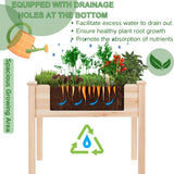 ZSYWODFO Raised Garden Bed with Greenhouse Cover,Elevated Wood Planter Box with Legs & Non-Woven Liner,34" L x18 W x 66" H Indoor Outdoor Gardening Bed for Vegetables, Herbs, Flowers ZSYWODFO