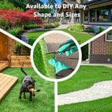 Artificial Grass Rug Outdoor Indoor 3ft x 5ft, Fake Grass Carpet Green Synthetic Grass Realistic Turf Rug with Drainage Holes for Garden Lawn Landscape Balcony Home Decoration PICK FOR LIFE
