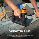 DSF Brad Nailer, Pneumatic, 18GA 2-In-1 Nailer, 5/8 inch-2 inch, Wider Visual Nail Indicator, 200pcs Brad Nails And 200pcs Crown Staples, 360 Degree Adjustable Exhaust, And CE Safety Glasses - TK5040 outtkitywi