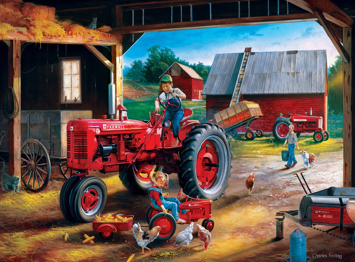MasterPieces 2000 Piece Jigsaw Puzzle for Adult, Family, Or Youth - Farmall 4-Pack 14" X 19" - Family Owned American Puzzle Company Masterpieces