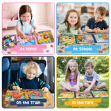 Magnetic Puzzles for Kids Ages 3-6，3 Page Different Animals Themed Series in 1 Puzzle Book,Preschool Learning Tools,Toddlers Magnetic Jigsaw Puzzle Book for Boy Girl, Kids Travel Puzzles Toys Gifts Uioemi