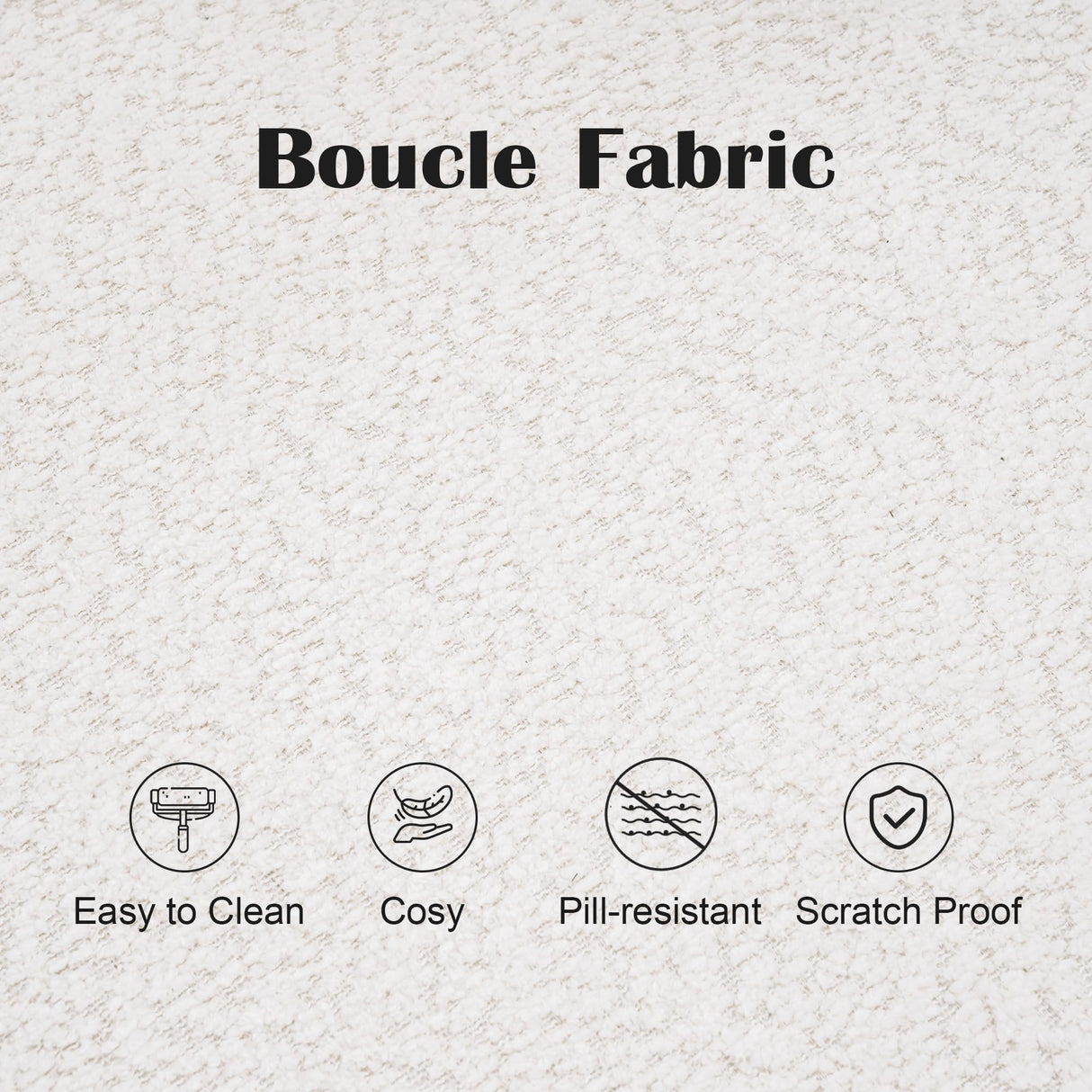 EYATZO 144" Sectional Couches for Living Room, Comfy U-Shaped Cloud Couch with Chaise Lounge, Modern Deep Seat Boneless Sofa, No Assembly Required (Boucle, White) EYATZO