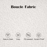 EYATZO 144" Sectional Couches for Living Room, Comfy U-Shaped Cloud Couch with Chaise Lounge, Modern Deep Seat Boneless Sofa, No Assembly Required (Boucle, White) EYATZO