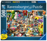 Ravensburger The Dog Walker Large Format 500-Piece Jigsaw Puzzle | Unique Softclick Technology | Vibrant, Glare-Free Pieces | Crafted with Sustainable Practices | Dean MacAdam's Artwork Ravensburger