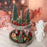 Mini Christmas Tree, Small Pine Tree with Wooden Bases for Xmas Holiday Party Home Tabletop Tree Decor (Green 4pcs) UNIPRIMEBBQ