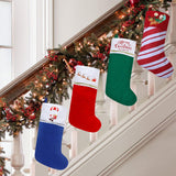 Subyan 12 Pack Felt Christmas Stockings, 19 Inches Red and Green Christmas Stocking Hanging Ornaments with Gold Trim for Family Christmas Holiday Decorations DIY Craft Large Xmas Stocking Subyan