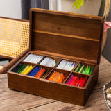 Acacia Wooden Tea Bag Organizers, Tea packet Storage Boxes, Tea Caddy for Tea Bags Chest, Teabag Holder Containers, Teabox Station Display, Organizador De Tes Caja Para Te, 8 Compartments FLYIEE