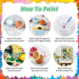 KEYIFA Paint by Numbers Kits for Adults, Playing Cards Paint by Number, DIY Oil Digital Painting Wine Glass, Easy Acrylic Painting Kit Canvas, with Brushes, Art Crafts Gifts for Wall Decor 16x20 in KEYIFA