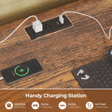 BTHFST Loft Bed with Desk, Full Metal Loft Bed with 8 Drawers Storage & Charging Station & LED Lights, 4 Open Storage Shelves, Noise-Free, Space-Saving, No Box Spring Needed BTHFST