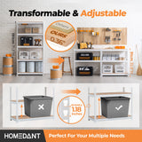 HOMEDANT 5 Tier White Storage Shelves Adjustable Laminated Boltless Garage Metal Shelving Unit Heavy Duty Utility Rack Shelf Warehouse Pantry Closet Kitchen 35.9" W x 16.2" D x 71.3" H White 1Pack HOMEDANT