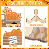 Maitys 21 Pcs Fall Thanksgiving Tiered Tray Decor Set Fall Pumpkin Gnome Truck Wood Sign Rustic Farmhouse Decor Hello Fall Wood Bead Decorative Tabletop Sign for Autumn Thanksgiving Day(Rustic) Maitys