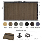 KANAGAWA 90% Sun Shade Cloth 10'X 10' Outdoor Pergola Shade Cover Canopy with Grommets UV Block Privacy Screen for Patio, Backyards, Outdoor, Carport, Garden, Mocha KANAGAWA