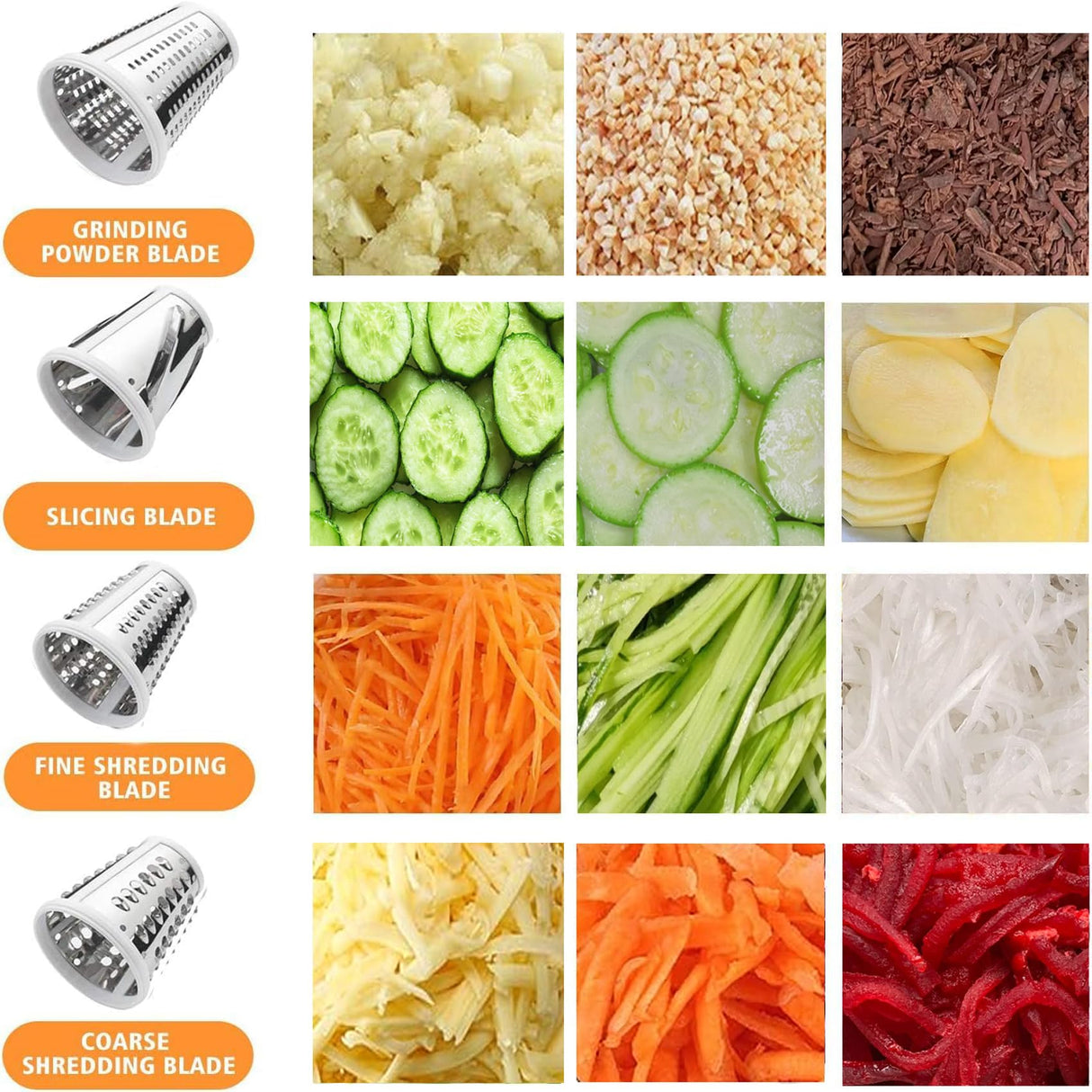 Slicer Shredder Attachment for Kitchenaid Stand Mixer, Salad Machine with Vegetable Slicer, Salad Maker, Food Slicers Cheese Grater Attachments for Mixer Dishwasher Safe By Airpro,Blue Airpro