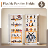 Yizosh Display Cabinet with Glass Doors, 5-Tier Curio Cabinet with 4 Adjustable Shelves, 67" Display Case for Home, Living Room, Assemble Required (White) Yizosh