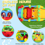 Whubefy Bounce House for Big Kids 8-12, 18 x 8.2FT Kids 3-6 Inflatable Obstacle Course w/Dual Tunnels, Large Slide, Climbing, Obstacles and Bounce Area Castle for Birthday Party, Fun Racing Game Whubefy