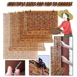 Bamboo Shades Blinds Bamboo Shades Outdoor Bamboo Roller Blinds Retro Bamboo Roll Up Shades, Reed Shades Bamboo Roll Up Blinds with Lift for Outdoor/Indoor Privacy 26×79in（W×H） Brown OCAZI