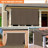 AwnPro 9' x 18' Outdoor Pergola Shade Cover Canopy for Patio Deck Porch Backyard Gazebo Replacement Shade Cover with Spaced Grommets Weighted Rods Brown AwnPro