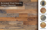 Luxdecor Real Reclaimed Wood Planks for Wall-10 Pieces Easy Nail-Up Shiplap Rustic Style 6" Wide Wood Shiplap Panels for Wall 19.44 Sq Ft (Natural Weathered Brown) Luxdecor